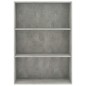 vidaXL Estantería de 3 niveles contrachapada gris hormigón 80x30x114cm