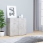 vidaXL Aparador de madera contrachapada gris hormigón 80x36x75 cm vidaXL Aparador de madera contrachapada gris hormigón 80x36x75 cm