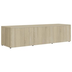 vidaXL Mueble de TV madera contrachapada color roble 120x34x30 cm