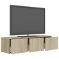 vidaXL Mueble de TV madera contrachapada color roble 120x34x30 cm