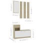 vidaXL Mueble de entrada contrachapada blanco y roble 100x25x76,5 cm vidaXL Mueble de entrada contrachapada blanco y roble 100x25x76,5 cm