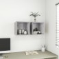 vidaXL Armario de pared 2 uds madera gris hormigón 37x37x37 cm vidaXL Armario de pared 2 uds madera gris hormigón 37x37x37 cm