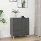 vidaXL Aparador y patas madera contrachapada gris brillo 60x35x70 cm vidaXL Aparador y patas madera contrachapada gris brillo 60x35x70 cm