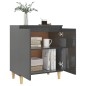 vidaXL Aparador y patas madera contrachapada gris brillo 60x35x70 cm vidaXL Aparador y patas madera contrachapada gris brillo 60x35x70 cm
