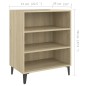 vidaXL Aparador de madera contrachapada color roble Sonoma 57x35x70 cm vidaXL Aparador de madera contrachapada color roble Sonoma 57x35x70 cm