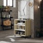 vidaXL Aparador madera contrachapada blanco y roble Sonoma 57x35x70 cm vidaXL Aparador madera contrachapada blanco y roble Sonoma 57x35x70 cm