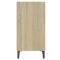 vidaXL Aparador madera contrachapada blanco y roble Sonoma 57x35x70 cm vidaXL Aparador madera contrachapada blanco y roble Sonoma 57x35x70 cm