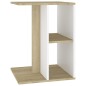 vidaXL Mesa auxiliar madera contrachapada blanco y roble 60x40x45 cm vidaXL Mesa auxiliar madera contrachapada blanco y roble 60x40x45 cm