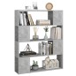 vidaXL Estantería divisor de espacios gris hormigón 100x24x124 cm vidaXL Estantería divisor de espacios gris hormigón 100x24x124 cm