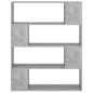 vidaXL Estantería divisor de espacios gris hormigón 100x24x124 cm vidaXL Estantería divisor de espacios gris hormigón 100x24x124 cm