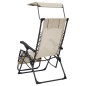 vidaXL Tumbona plegable de textilene crema vidaXL Tumbona plegable de textilene crema