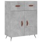 vidaXL Aparador alto madera contrachapada gris hormigón 69,5x34x180 cm vidaXL Aparador alto madera contrachapada gris hormigón 69,5x34x180 cm