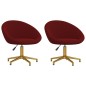 vidaXL Sillas de comedor 2 unidades terciopelo rojo tinto vidaXL Sillas de comedor 2 unidades terciopelo rojo tinto
