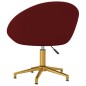 vidaXL Sillas de comedor 2 unidades terciopelo rojo tinto vidaXL Sillas de comedor 2 unidades terciopelo rojo tinto