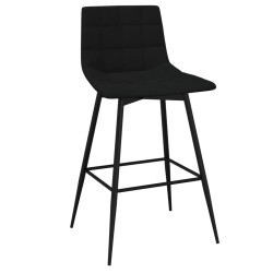 vidaXL Taburete de cocina de terciopelo negro
