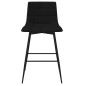 vidaXL Taburete de cocina de terciopelo negro vidaXL Taburete de cocina de terciopelo negro