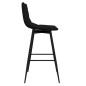vidaXL Taburete de cocina de terciopelo negro vidaXL Taburete de cocina de terciopelo negro