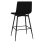 vidaXL Taburete de cocina de terciopelo negro vidaXL Taburete de cocina de terciopelo negro
