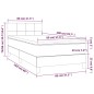 vidaXL Cama box spring con colchón tela color crema 80x200 cm vidaXL Cama box spring con colchón tela color crema 80x200 cm