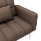 vidaXL Sofá cama de tela marrón vidaXL Sofá cama de tela marrón