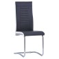 vidaXL Sillas voladizas de comedor 4 unidades cuero sintético negro vidaXL Sillas voladizas de comedor 4 unidades cuero sintético negro
