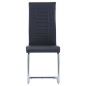 vidaXL Sillas voladizas de comedor 4 unidades cuero sintético negro vidaXL Sillas voladizas de comedor 4 unidades cuero sintético negro