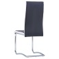 vidaXL Sillas voladizas de comedor 4 unidades cuero sintético negro vidaXL Sillas voladizas de comedor 4 unidades cuero sintético negro