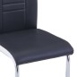 vidaXL Sillas voladizas de comedor 4 unidades cuero sintético negro vidaXL Sillas voladizas de comedor 4 unidades cuero sintético negro