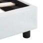 vidaXL Estructura de cama con LED cuero sintético blanco 160x200 cm