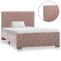 vidaXL Estructura de cama de terciopelo rosa 100x200 cm vidaXL Estructura de cama de terciopelo rosa 100x200 cm