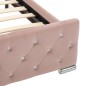 vidaXL Estructura de cama de terciopelo rosa 100x200 cm vidaXL Estructura de cama de terciopelo rosa 100x200 cm
