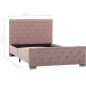 vidaXL Estructura de cama de terciopelo rosa 100x200 cm vidaXL Estructura de cama de terciopelo rosa 100x200 cm