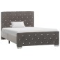 vidaXL Estructura de cama de terciopelo gris 100x200 cm vidaXL Estructura de cama de terciopelo gris 100x200 cm