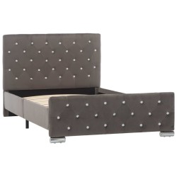 vidaXL Estructura de cama de terciopelo gris 100x200 cm