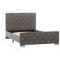vidaXL Estructura de cama de terciopelo gris 100x200 cm vidaXL Estructura de cama de terciopelo gris 100x200 cm