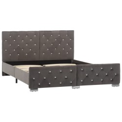 vidaXL Estructura de cama de terciopelo gris 140x200 cm