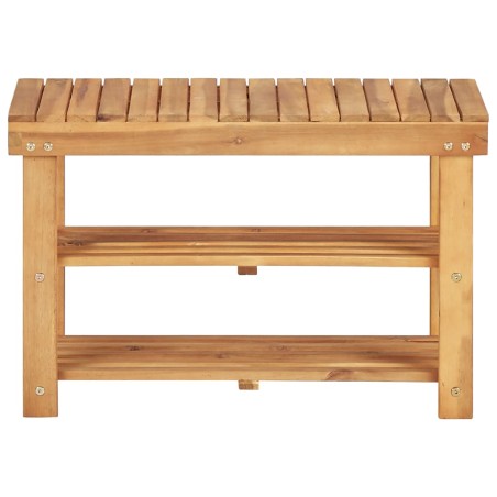 vidaXL Estantería de zapatos de madera maciza de acacia 70x32x46 cm