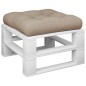 vidaXL Cojín para sofá de palets de tela gris taupé 60x60x12 cm