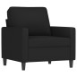 vidaXL Sillón con taburete terciopelo negro 60 cm vidaXL Sillón con taburete terciopelo negro 60 cm