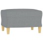 vidaXL Sillón con taburete tela gris claro 60 cm vidaXL Sillón con taburete tela gris claro 60 cm
