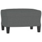 vidaXL Sofá de 3 plazas con taburete de tela gris oscuro 180 cm vidaXL Sofá de 3 plazas con taburete de tela gris oscuro 180 cm