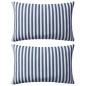 vidaXL Cojines para exterior a rayas 60x40 cm azul marino 2 unidades vidaXL Cojines para exterior a rayas 60x40 cm azul marino 2 unidades