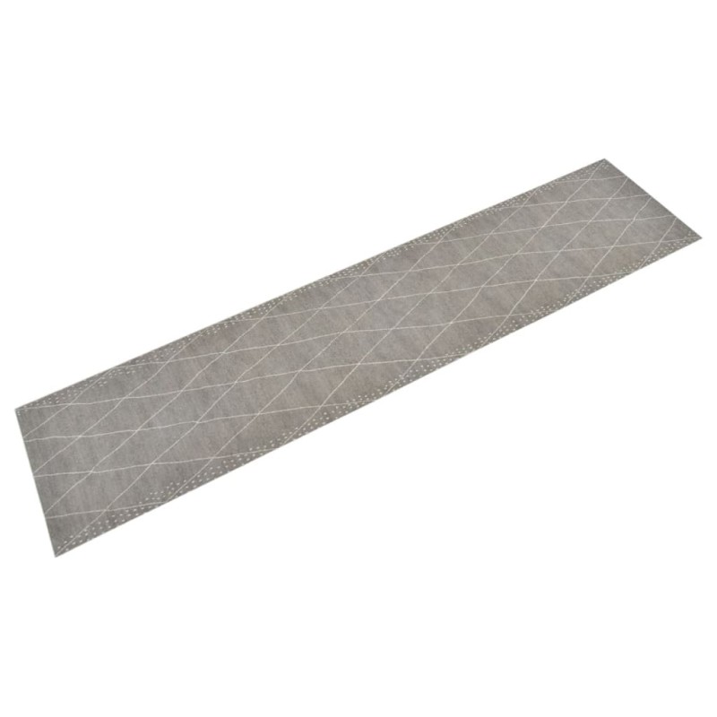 vidaXL Alfombra de cocina lavable terciopelo dibujo rombos 60x300 cm vidaXL Alfombra de cocina lavable terciopelo dibujo rombos 60x300 cm