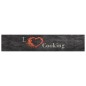 vidaXL Alfombra de cocina lavable terciopelo Cooking negro 60x300 cm vidaXL Alfombra de cocina lavable terciopelo Cooking negro 60x300 cm