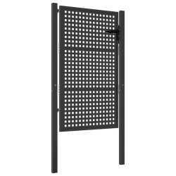 vidaXL Puerta de jardín acero gris antracita 105x175 cm