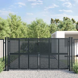vidaXL Puerta de jardín acero gris antracita 300x200 cm