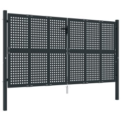 vidaXL Puerta de jardín acero gris antracita 300x200 cm