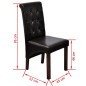 vidaXL Sillas de comedor 4 unidades cuero sintético marrón vidaXL Sillas de comedor 4 unidades cuero sintético marrón