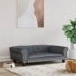 vidaXL Cama para perros de terciopelo gris oscuro 95x55x30 cm