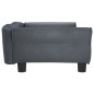 vidaXL Cama para perros de terciopelo gris oscuro 95x55x30 cm